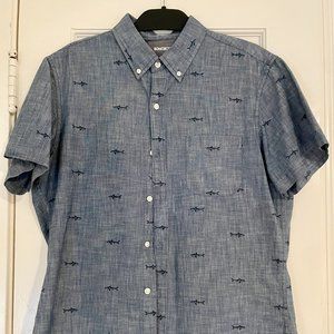 Bonobos Men's Short-sleeve Button-Down Shirt - Size Large - Slim Fit
